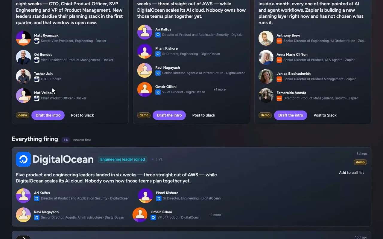 Sixteen accounts made it here, each with a logo, the faces who moved, and one plain line on why it matters.